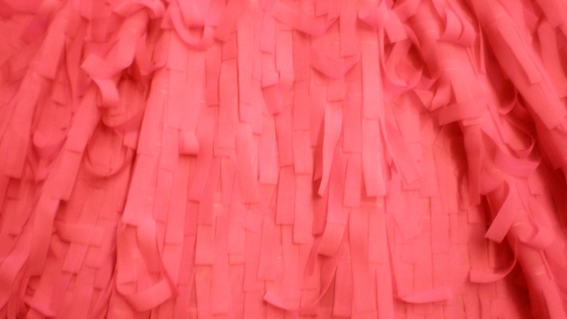 7.Fuchsia Chiffon Fringe Fabric